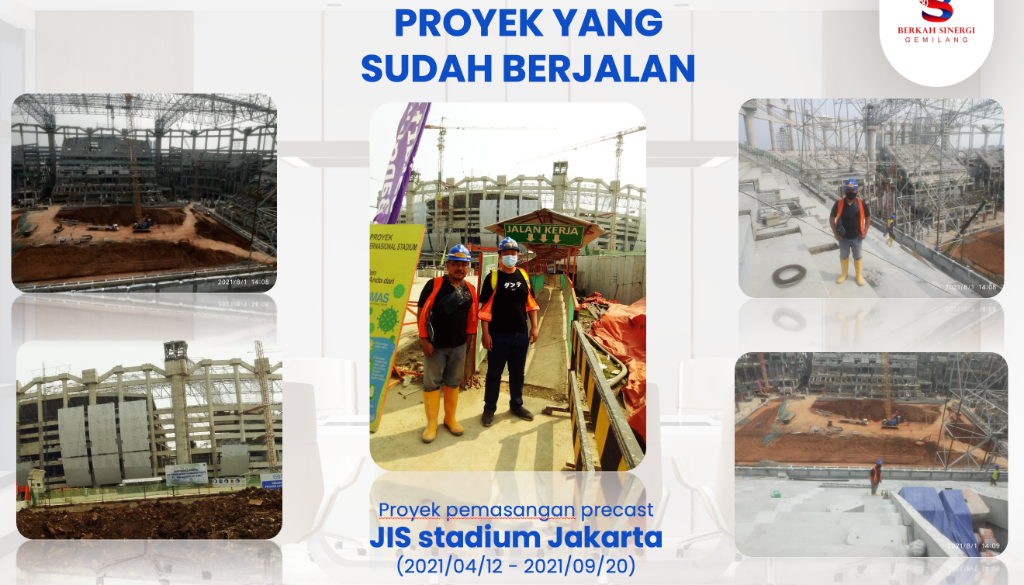 Proyek Pemasangan Precast JIS Stadium Jakarta